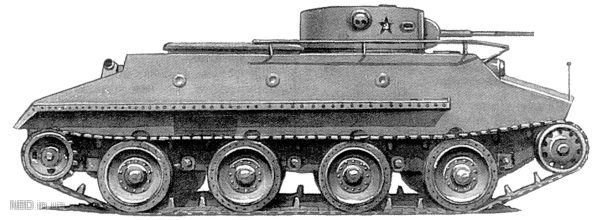 Плавающий танк ПТ-1 СССР