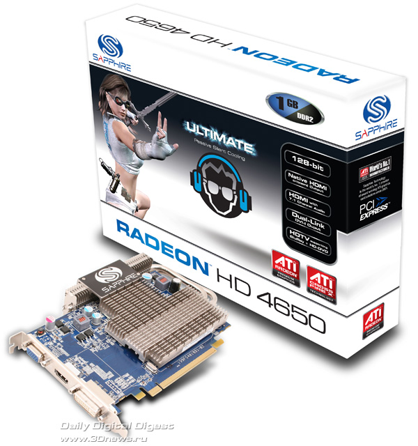 Sapphire Radeon HD 4650 в тихой версии ULTIMATE