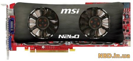 MSI выпускает оверклокерскую версию GeForce GTX 260 с 1792 МБ видеопамяти