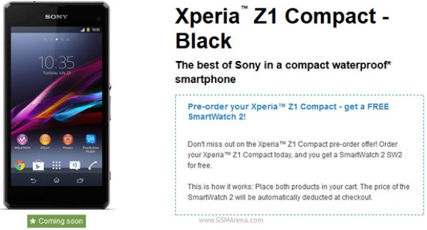 В Европе открыт предзаказ Sony Xperia Z1 Compact